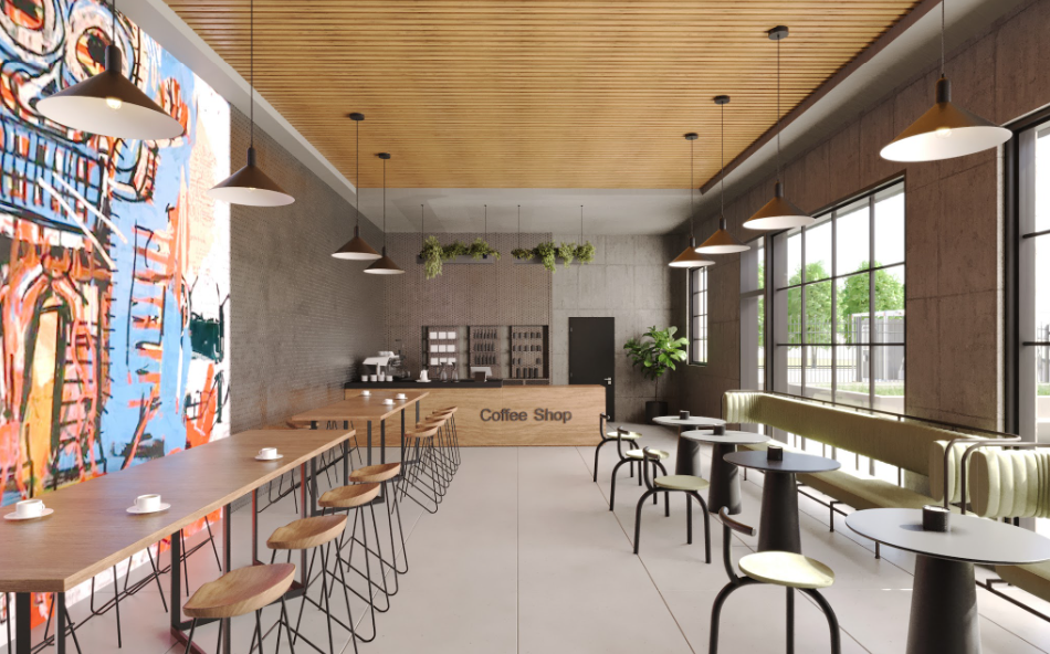 Interior coffee shop concept